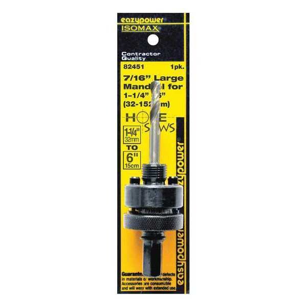 Eazypower Hole Saw Mandrel 1-1/4" to 6" - 82451
