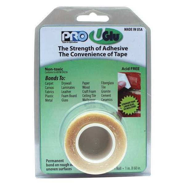 Cinta adhesiva Uglu, rollo de 1" x 5 pies, color ámbar - 349UGLU500