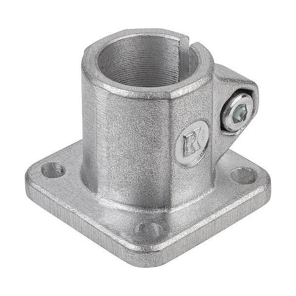 Kipp Tube Clamp With Foot M=60 G=60 L=50 Aluminum, For Round Tubes, Comp: Steel, A=1" - K0477.5CS