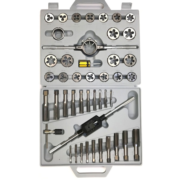 Hhip 45 Piece 6-24mm Heat Treated Alloy Steel Tap & Die Set - 1011-0002