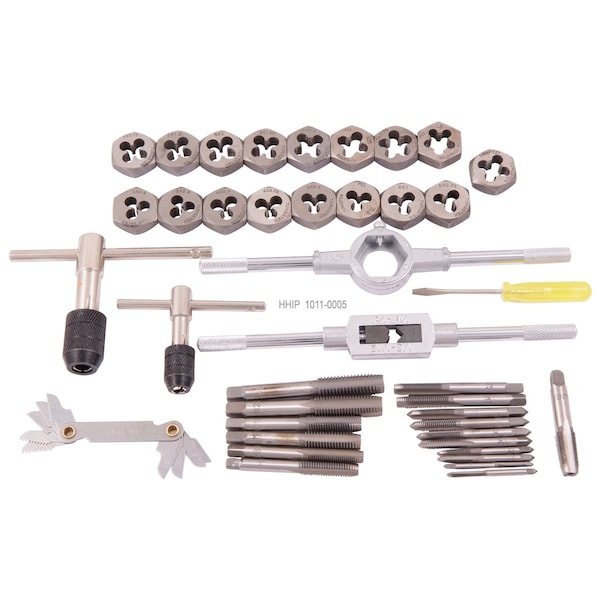 Hhip 41 Piece 3mm-12mm Tap & Die Set With Hexagon Shaped Dies - 1011-0005