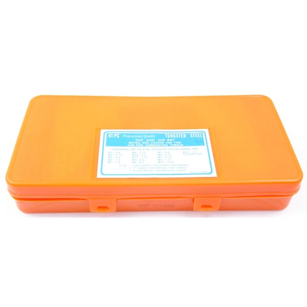 Hhip 41 Piece 3mm-12mm Tap & Die Set With Hexagon Shaped Dies - 1011-0005