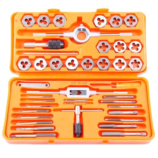 Hhip 41 Piece 3mm-12mm Tap & Die Set With Hexagon Shaped Dies - 1011-0005