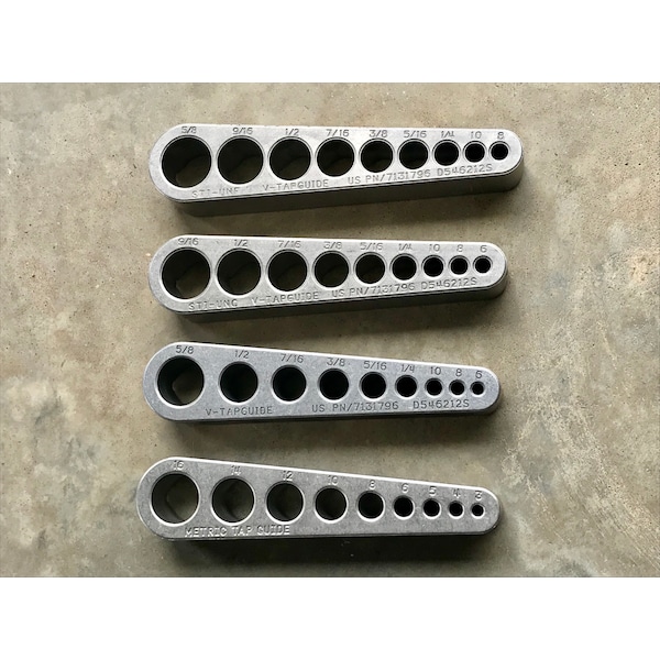 Big Gator Tools 4 Piece Set - Complete set of the Imperial and Metric V-TapGuides by Big Gator Tools - BIG GATOR TAP SET