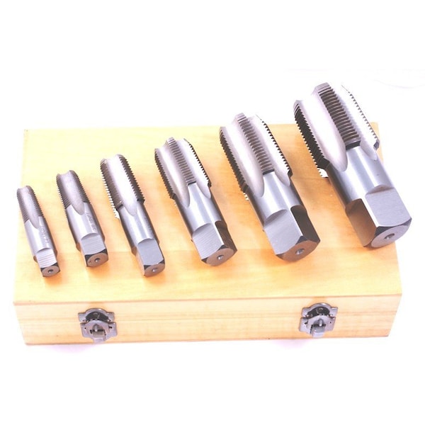 Hhip 1/4~1-1/4" 6 Piece NPT Taper Pipe Tap Set - 1011-3306