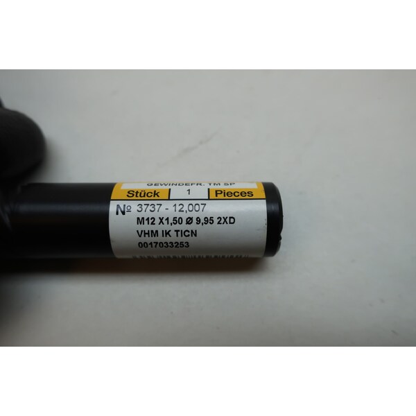 Guhring M12X1.50 4-Flutes 2Xd Carbide Thread Mill Other Tap - 3737-12,007