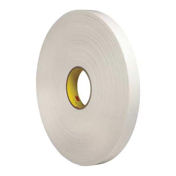 Cinta de espuma de doble cara de 3M, 1"x5 yardas, 1/32", Blanco - T9554462R