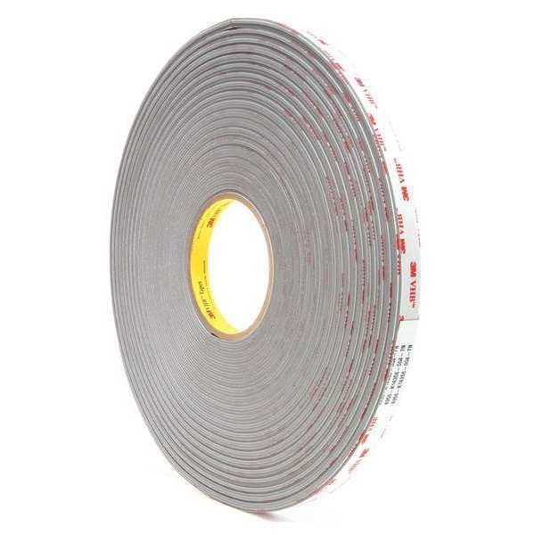 Cinta 3M VHB, 1/2 pulg. x 108 pies, Gris, Paquete de 18 - 4956