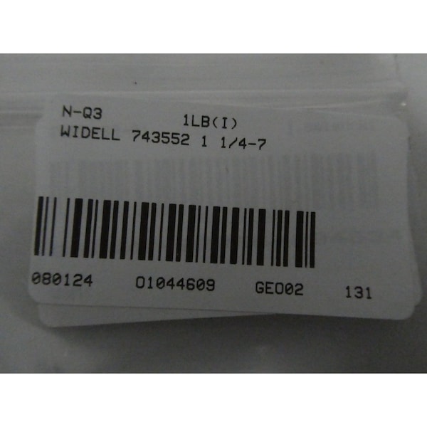 Widell H4 4FL SET 1-1/4IN OTHER TAP - 743552 1 1/4-7