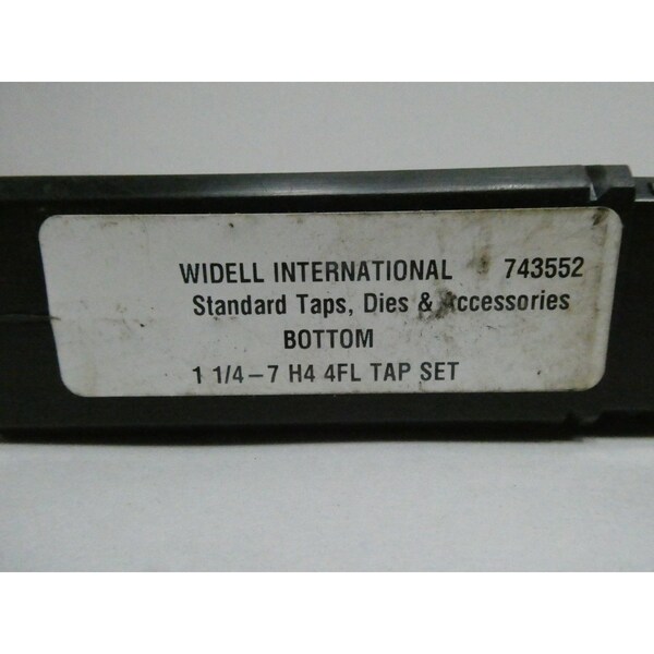 Widell H4 4FL SET 1-1/4IN OTHER TAP - 743552 1 1/4-7