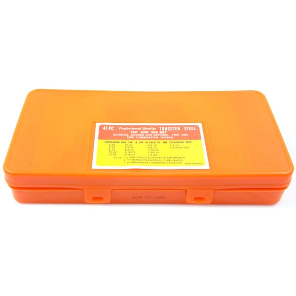 Hhip 41 Piece #4-1/2" Tap & Die Set With Hexagon Shaped Dies - 1011-0004