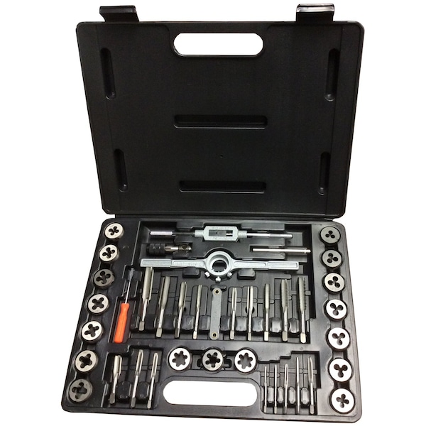 Drill America #4-1/2" HSS Tap and Die Set with Round Die - DWT40PC-HS-ROUND