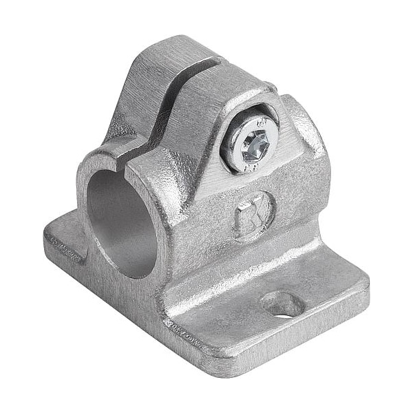 Kipp Tube Clamp With Flange M=50 G=35 L=41 Aluminum, Comp: Steel, A=0.5" - K0479.5CP