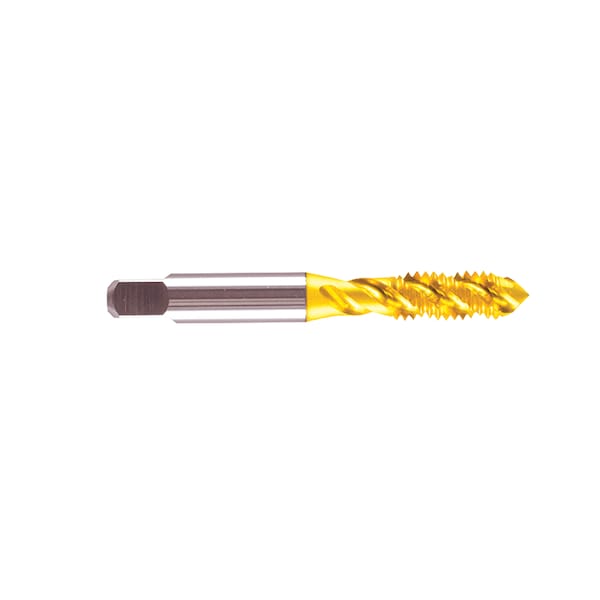 Regal Cutting Tools Spiral Flute Tap, M10-1.5, Modified Bottom, 3 Flutes, Titanium Nitride - 073465MS
