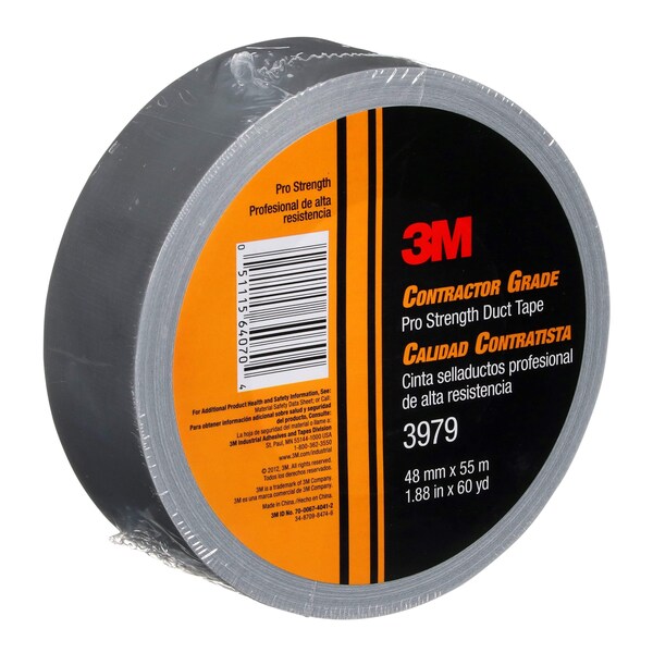 Cinta adhesiva 3M, Gris, 60 yardas x 1-57/64 pulgadas, 8 mil - 3979.