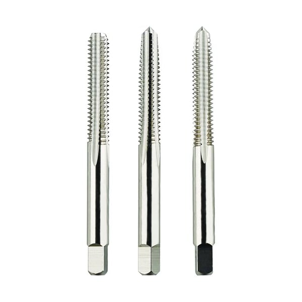 Morse Hand Tap Set, Straight Flute, Series 2068, Imperial, 3 Piece, 1224 Size, GroundUNC Thread Standa - 33928