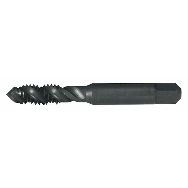 Greenfield Threading Spiral Flute Tap, 3/8"-16, Plug, UNC, 3 Flutes, Steam Oxide - 282559
