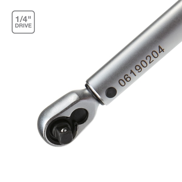 Steelman 1/4-Inch Drive Micro-Adjustable Torque Wrench with Hi-Viz Handle, 30-150 Inch-Pounds - 96249