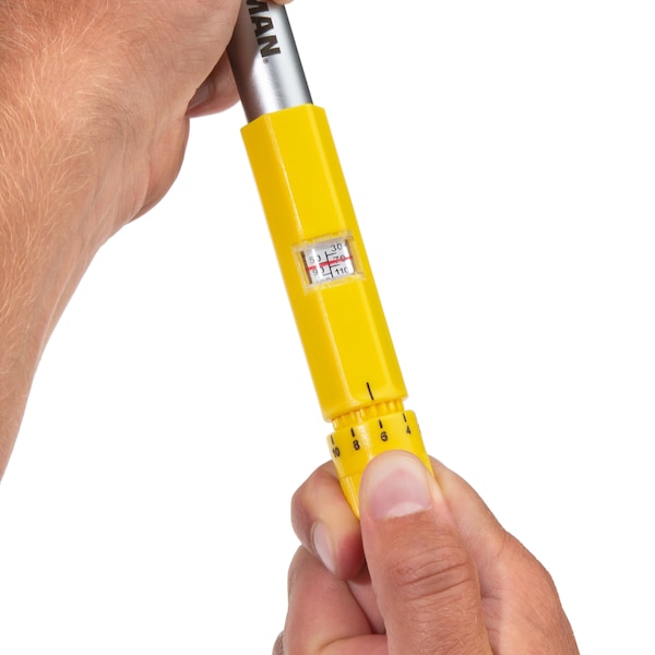 Steelman 1/4-Inch Drive Micro-Adjustable Torque Wrench with Hi-Viz Handle, 30-150 Inch-Pounds - 96249