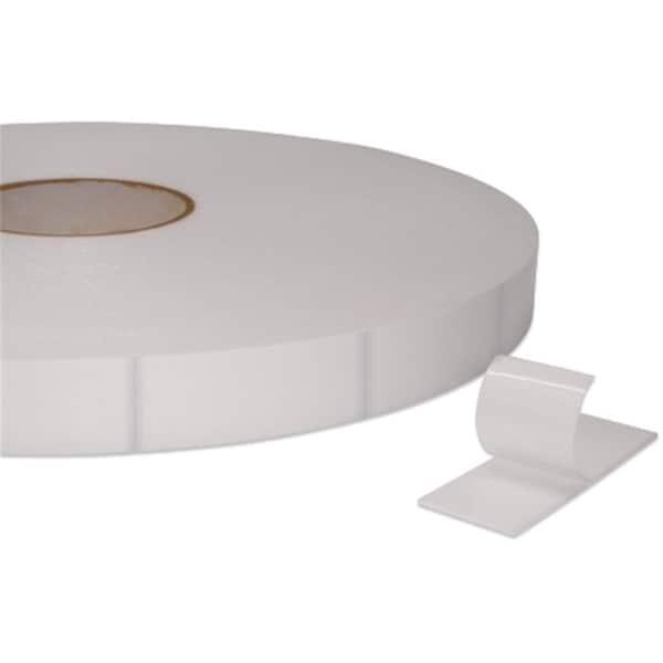 Tiras de espuma de polietileno de doble cara de 1 x 3 pulgadas y 0.0312 pulgadas de grosor, color blanco - Rollos de 216 - T95218