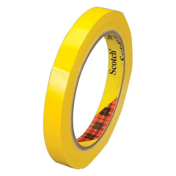 Cinta de codificación de colores Scotch 690, Amarillo, 12 mm x 66 m, 144 rollos por caja - 690