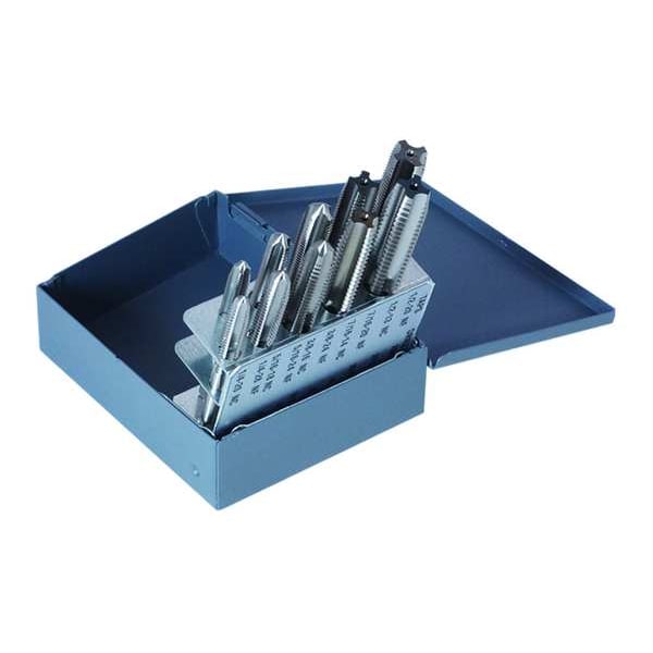 Greenfield Threading 10pc HSS Straight Flute Plug HandTap Set #303SET HTGP Greenfield Threading 4-Flt GH3 1/4-1/2 UNC/UNF - 330082