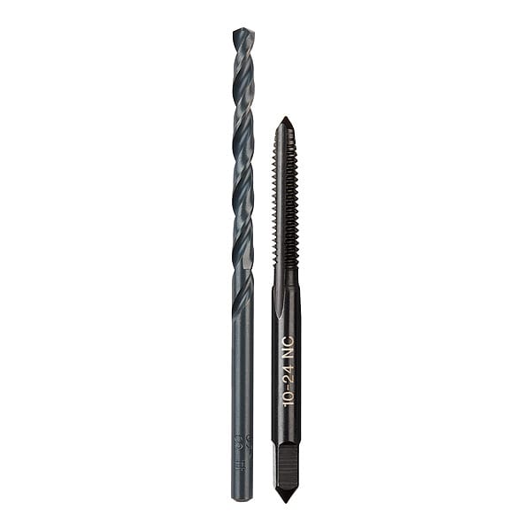 Milwaukee Tool 10-24 NC Straight Flute Plug Tap & No. 25 Drill Bit - 49-57-5525
