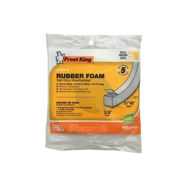 Cinta de espuma negra de 38x516 de Thermwell Products - R538H