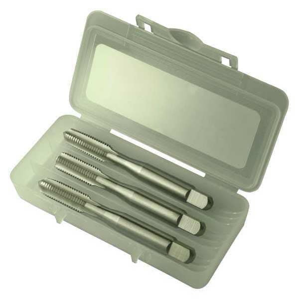 Greenfield Threading 3pc HSS Taper, Plug & Bottoming Hand Tap HTGP Greenfield Threading Bright 3-Flute D3 M2x0.40 - 174516