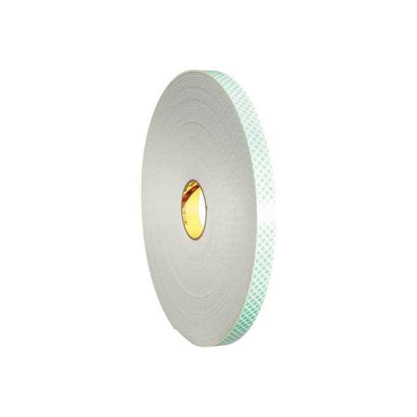 Embalaje de caja Cinta de espuma de doble cara 4008 de 3M™ 1/2" x 36 Yds. 1/8" Grueso Blanco - T95340081PK