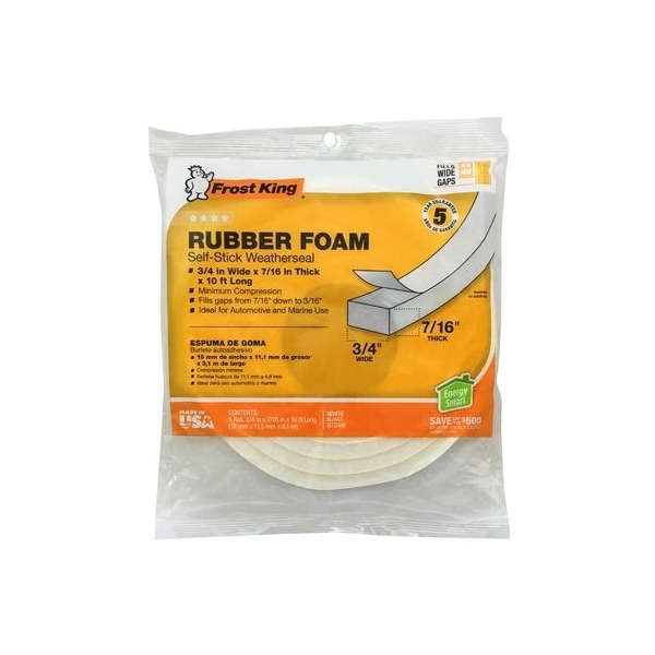 Cinta de espuma blanca Thermwell Products 34x716 - R734WH