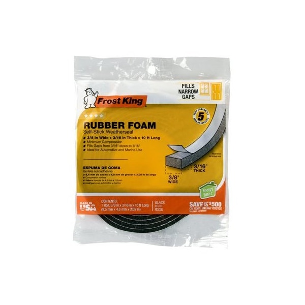 Cinta de espuma negra Thermwell Products 38x316 - R338H