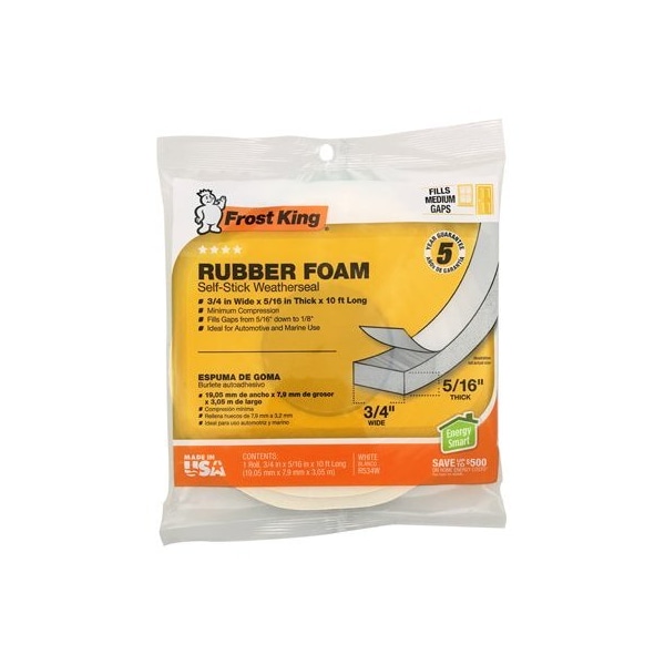 Cinta de espuma blanca Thermwell Products 34x516 - R534WH