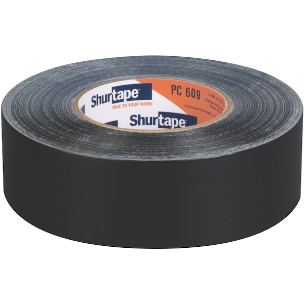 Cinta adhesiva Shurtape, 55m L, Adhesión 71 oz./in, Negra - PC 609 BLK-48mm x 55m-24 rollos/caja