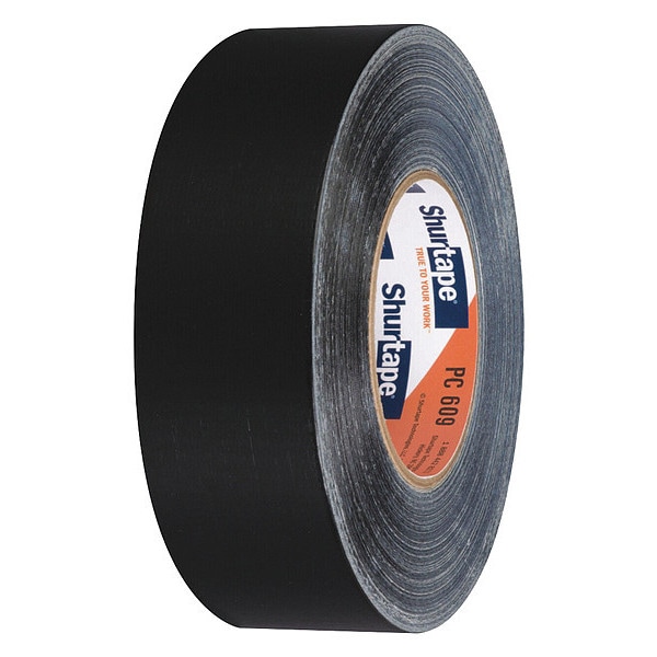 Cinta adhesiva Shurtape, 55m L, Adhesión 71 oz./in, Negra - PC 609 BLK-48mm x 55m-24 rollos/caja