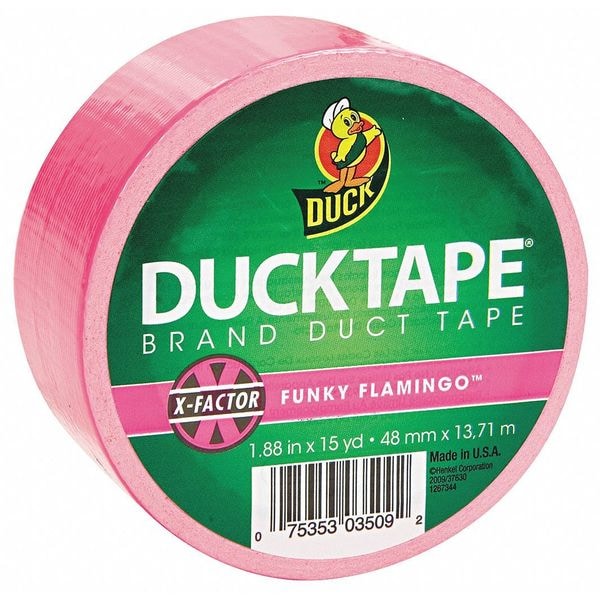Cinta adhesiva de tela Duck Brand, 1.88 pulgadas x 15 yardas, Rosa Neón - 868088