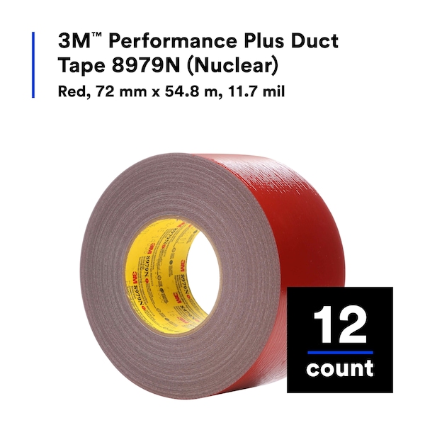 Cinta adhesiva 3M, roja, 60 yd., paquete de 12 - 8979N