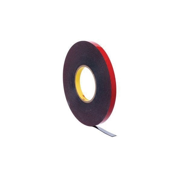 Cinta adhesiva acrílica para automóviles 3M 06386, negra, 1.12 mm, 1/4 pulgadas x 20 yardas - 7000126514