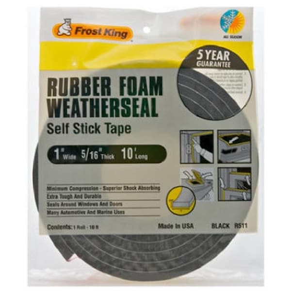 Cinta de espuma negra para sellar clima Thermwell R511H de Thermwell Products - 173807