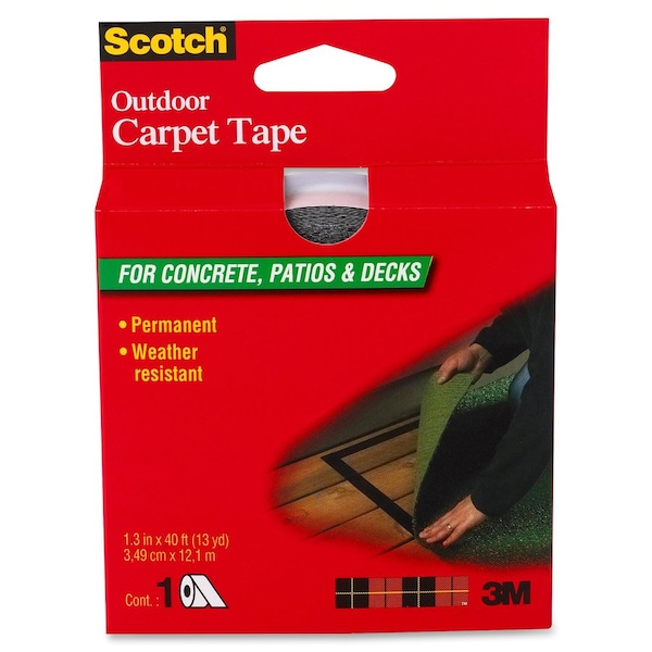Cinta para alfombra Scotch, exterior, 1.4"x40', 1RL, transparente - CT3010