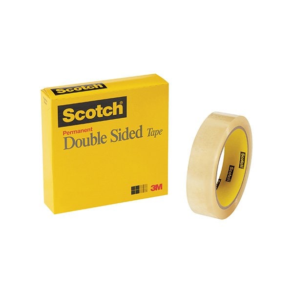 Cinta de doble cara permanente Scotch 1'' x 36 yardas, 12 paquetes - BUY00022919