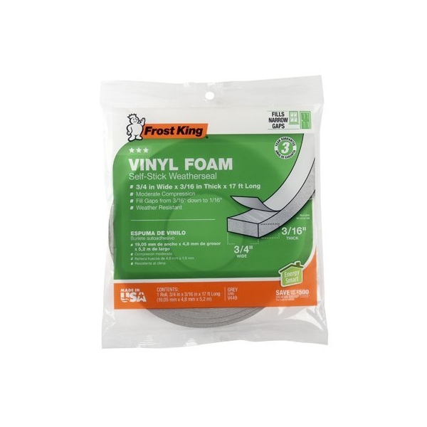 Cinta de espuma Thermwell Products 34x316 GRY - V449H