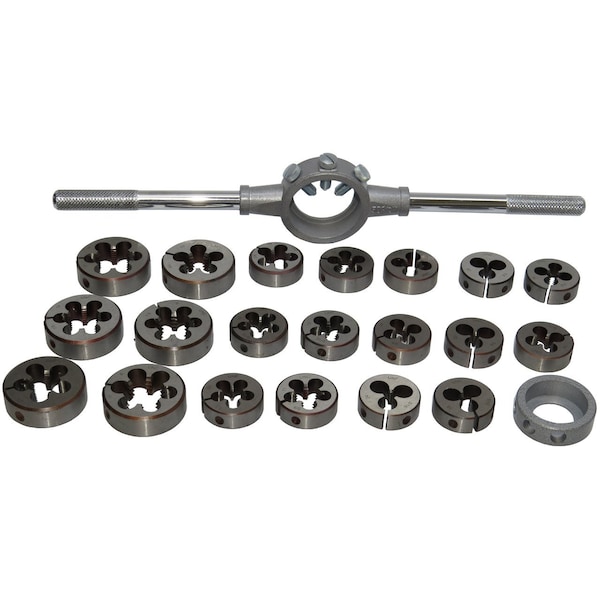 Drill America 1/4-1" Carbon Steel NC and NF Tap and Die Set - DWT45PC-SET