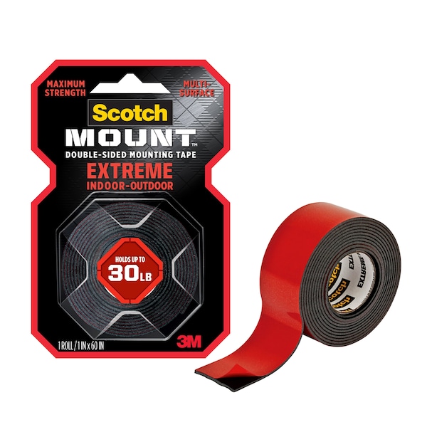 Cinta Scotch Extreme, Espuma, Negro, 414H, 1"x60 - 414H