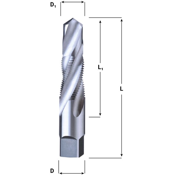 Zoro Select Drill/Tap, 1/2"-14 NPTF HS, COST CUTTER - 29044