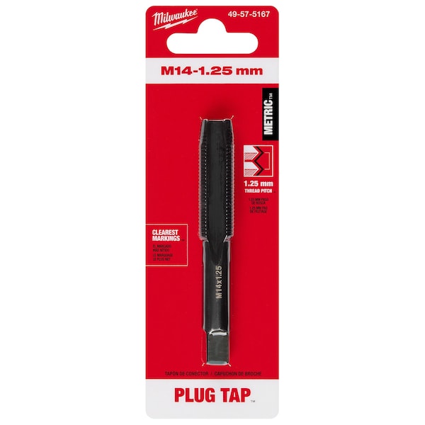 Milwaukee Tool M14-1.25 mm Straight Flute Plug Tap - 49-57-5167