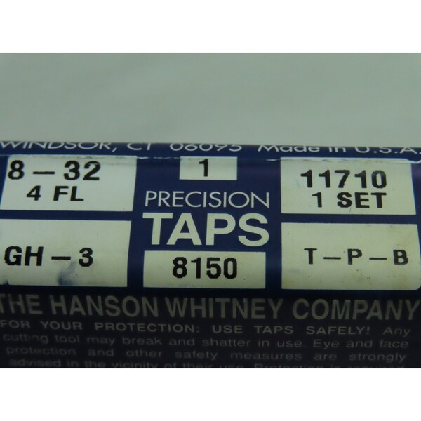Hanson Whitney SET OF 3 8-32 4FL GH-3 OTHER TAP - 11710