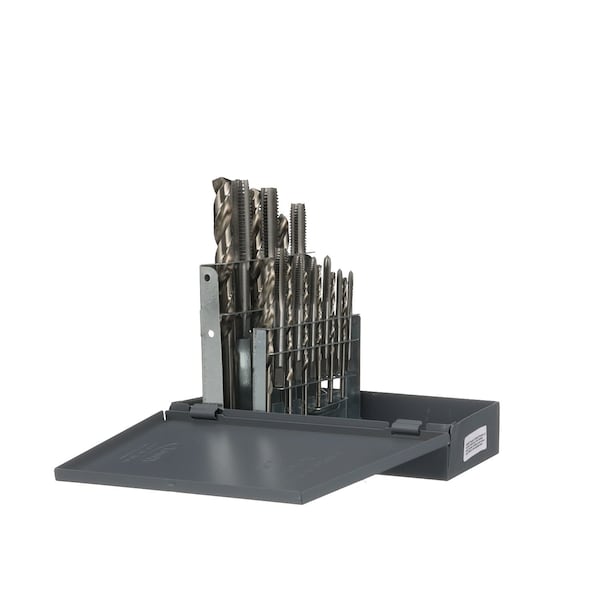 Hhip 18 Piece #6-1/2" High Speed Steel Tap & Drill Combo Set - USA - 1011-0018
