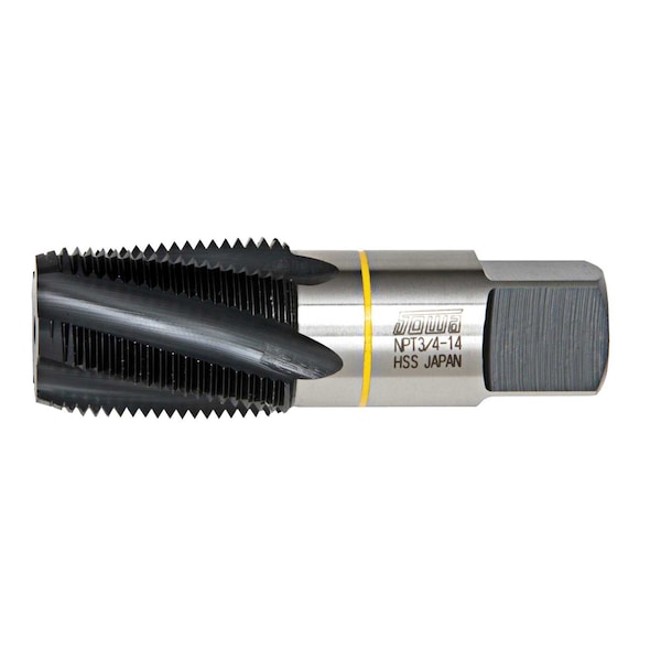 Sowa 1/4"-18 NPT Yellow Ring HSSE-V3 Spiral Flute Pipe Taps - 123404