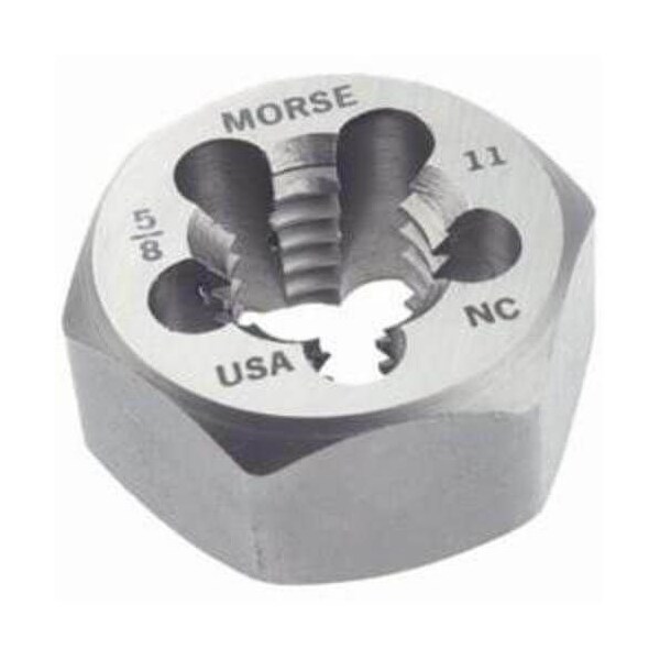 Morse Rethreading Die, Hexagonal, Series 1266, Imperial, 1213, UNC, 12 Thickness, Carbon Steel, Brigh - 31309